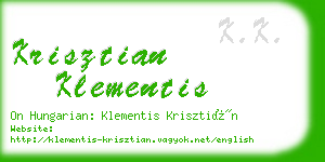 krisztian klementis business card